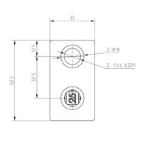 Doos Kort T-stuk - vierkant - 25 mm (100 stuks)